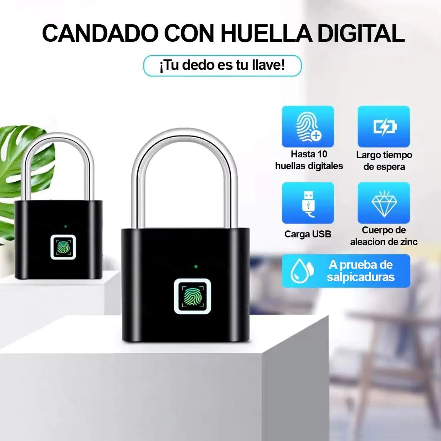 Candado Inteligente con Huella Dactilar